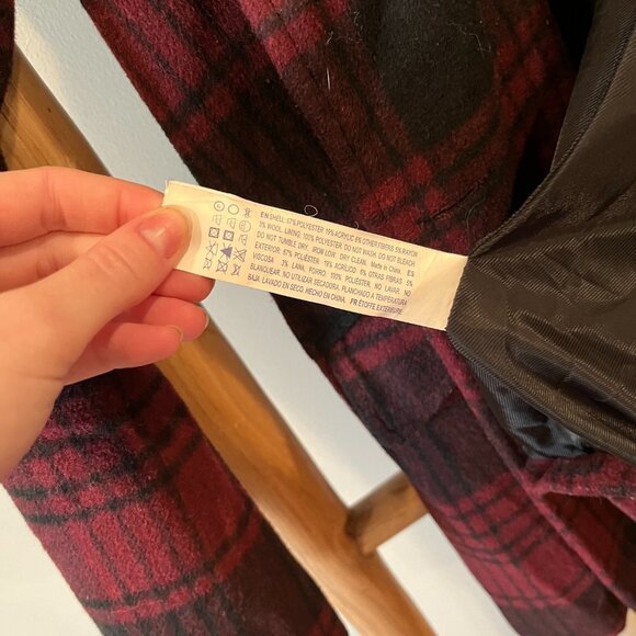 Forever 21 Plaid Structured Peacoat - Picture 5 of 5